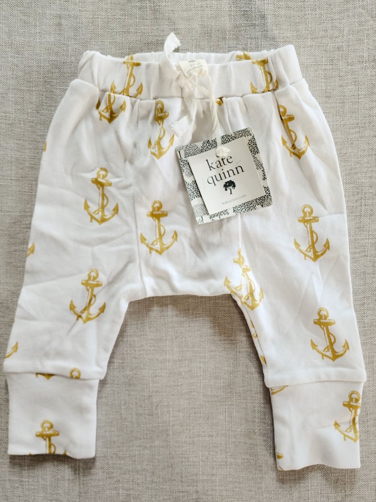 Kate Quinn Anchor Set Sleeveless Bodysuit, Panda Pants And Bandana Bib 3-6 Month — image 2 of 8